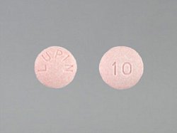 Rx Item-Lisinopril 10MG 100 Tab by Major Pharma USA Gen Zestril Prinivil UD
