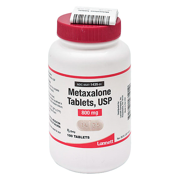 Rx Item-Metaxalone 800MG 100 Tab by Lannett Pharma USA Gen Skelaxin