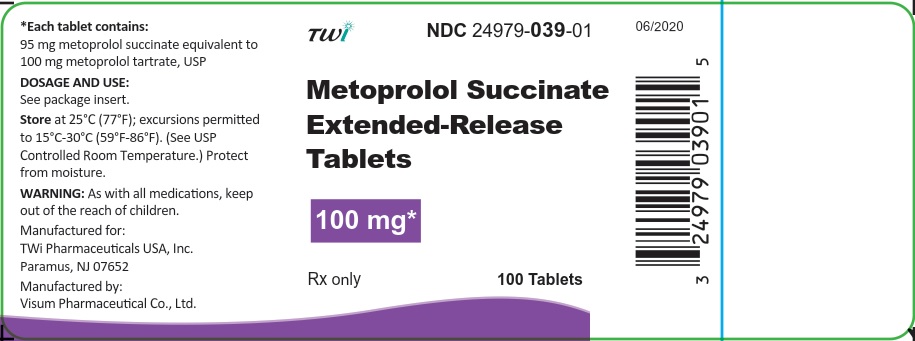 Rx Item-Metoprolol Sc 100MG ER 1000 Tab by Twi  Pharma USA Gen Toprol XL