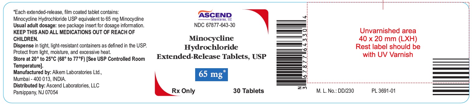 Rx Item-Minocycline 65MG ER 30 Tab by Ascend Gen Solodyne