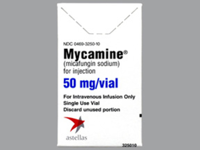 Rx Item-MICAFUNGIN Generic Mycamine 50MG 10 ML Vial by Xellia Pharma USA 