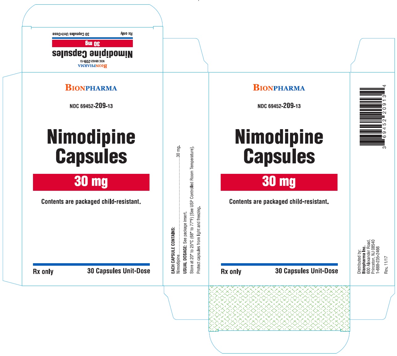 '.Nimodipine 30MG 30 Cap by Bion.'