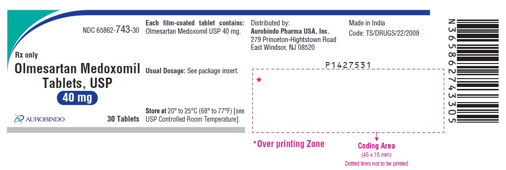 Rx Item-Olmesar-Medox 40MG 30 Tab by Aurobindo Pharma USA Gen Benicar