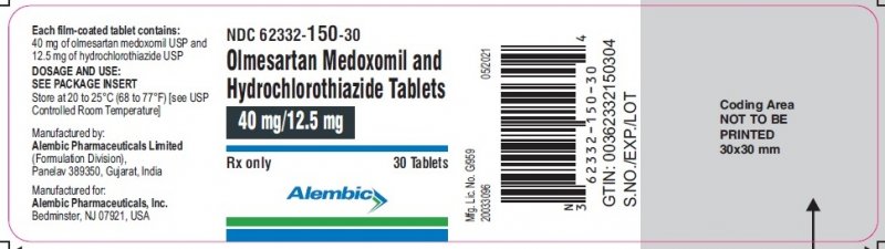 Rx Item-Olmesartan 40-12.5MG 30 Tab by Alembic Pharma USA Rx Item-Olmesartan 40-12.5MG 30 Tab by Alembic Pharma USA