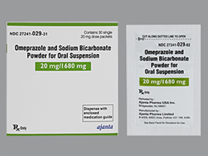 Rx Item-Omeprazole-Sodium 20-1680MG 30 Powder by Ajanta Pharma USA Zegerid