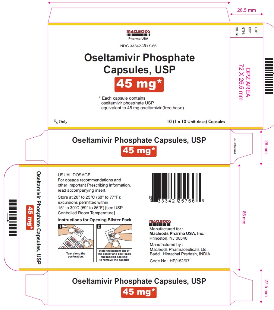 Rx Item-Oseltamivir 45MG 10 Cap by Macleods Pharma USA Gen Tamiflu