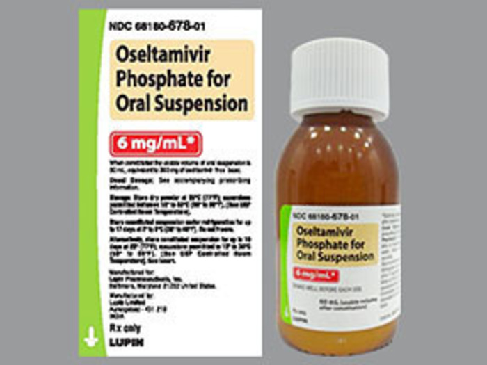 Rx Item-Oseltamivir Phosphate6MG-ML 60 ML Suspension by Lupin Pharma USA Generics Gen Tamiflu