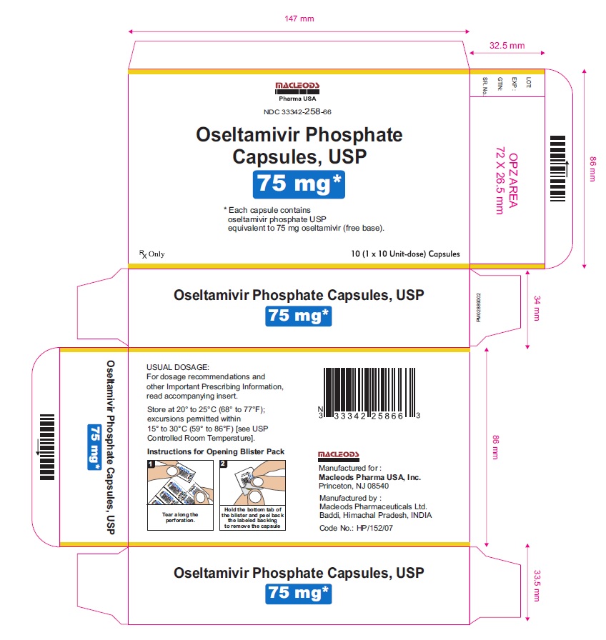 Rx Item-Oseltamivir PhosphatePhos 75MG 10 Cap by Macleods Pharma USA Gen Tamiflu