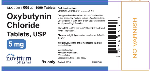 Ditropan Oxybutynin Hydrochloride 5 Mg
