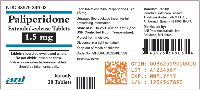 Rx Item-Paliperidone 1.5MG ER 30 Tab by Ani Pharma USA Gen Invega