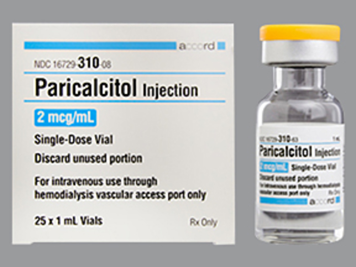 Rx Item-Paricalcitol 2MCG-ML 25X1 ML Vial -Cool Store- by Accord Healthcare Inje