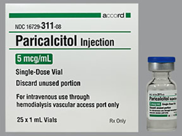 Rx Item-Paricalcitol 5MCG-ML 25X1 ML Vial -Cool Store- by Accord Healthcare Gen 