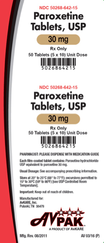 '.Rx Item-Paroxetine 30MG 5X10 Tab by Avka.'