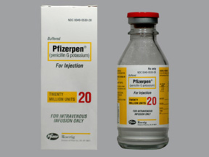 Rx Item-Pfizerpen 20MIL UN Vial by Pfizer Pharma USA Injec penicillin G potassiu