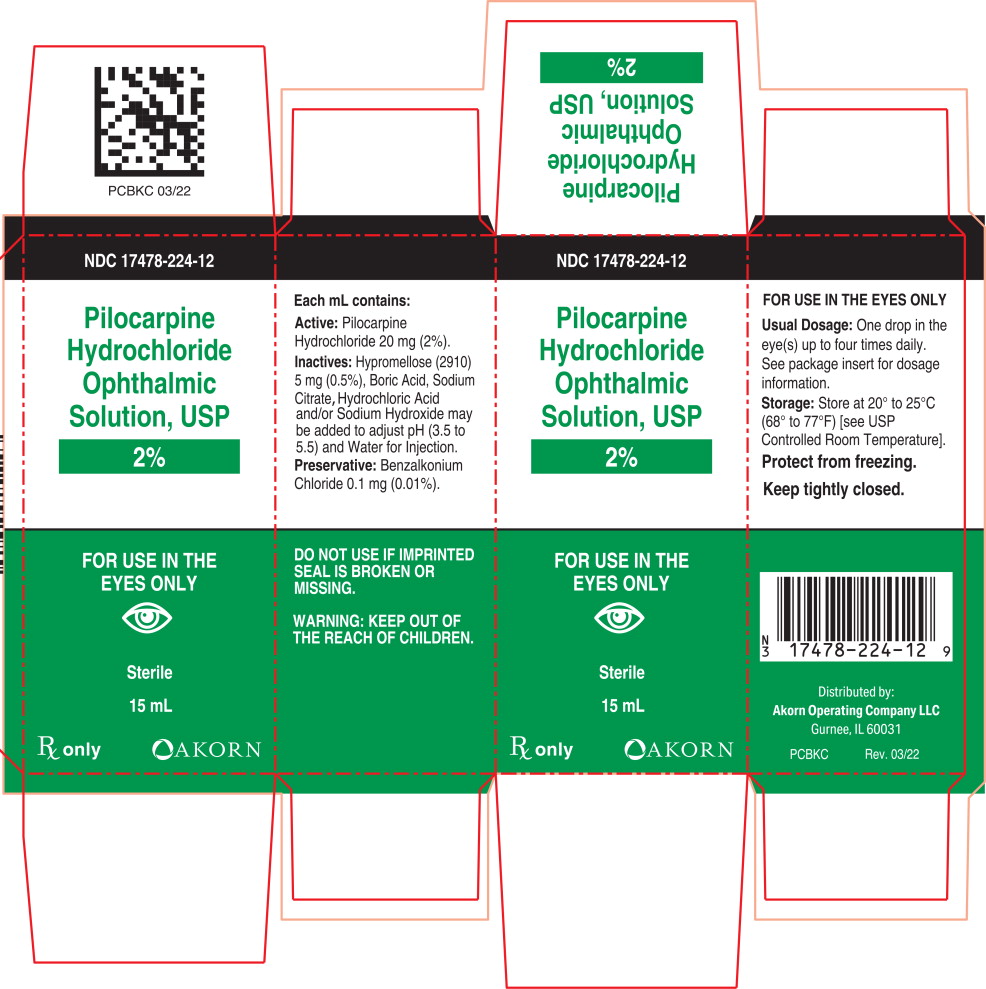 Rx ItemPilocarpine 2 15 ML O/S by Akorn Pharma USA Gen Isopto Carpine