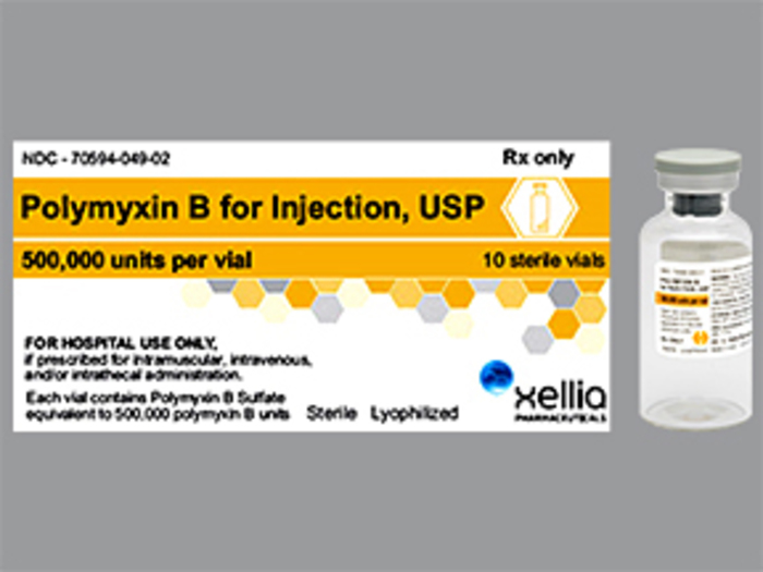Rx Item-Polymyxin B 500MU 10 Vial by Xellia Pharma USA 