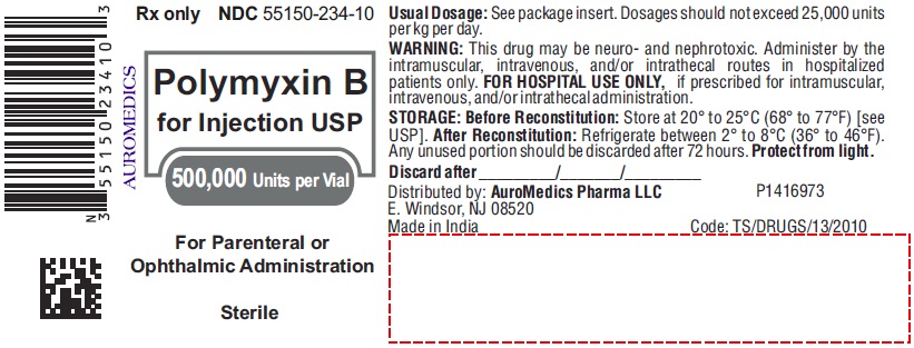 Rx Item-Polymyxin B 500MUN 10 Vial by Auromedics Pharma USA 