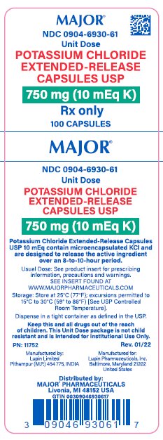 Rx Item-Potassium Chl 10MEQ ER 100 Cap by Major Pharma USA Gen Micro K
