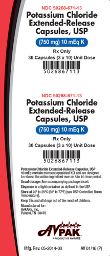 '.Rx Item-Potassium Cl 10MEQ ER 3X10 Cap b.'