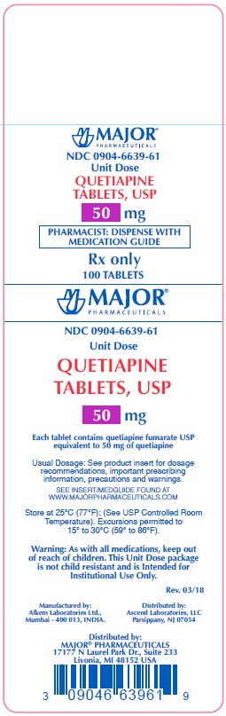 Rx Item-Quetiapine 50MG 100 Tab by Major Pharma USA Gen Seroquel
