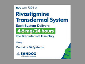 Rx Item-Rivastigimine 4.6MG 30 Patch by Sandoz Pharma USA Gen Exelon