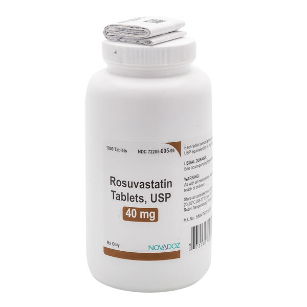 Rx Item-Rosuvastatin 40MG 1000 Tab by Novadoz Pharma USA Gen Crestor