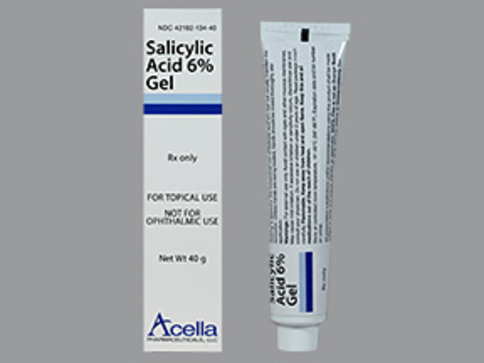 Rx Item-Salicylic Acid 6% 40 GM Gel by Acella Pharma USA 