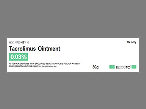 Rx Item-Tacrolimus 0.03% 30 GM Ointment by Accord Healthcare USA Gen Protopic 
