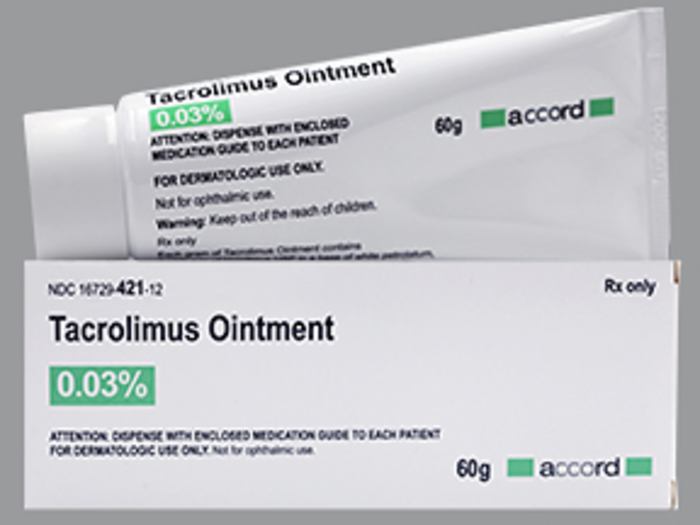 Rx Item-Tacrolimus 0.03% 60 GM Ointment by Accord Healthcare USA Gen Protopic