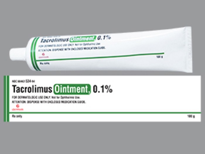 Rx Item-Tacrolimus 0.1% 100 GM Ointment by Glenmark Pharma USA Gen Protopic 