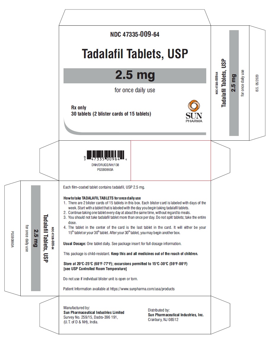 Rx Item-Tadalafil 2.5MG 30 Tab by Sun Pharma USA 