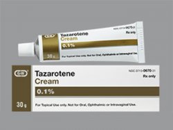 Rx Item-Tazarotene 0.1% 30 GM Cream by Cosette Pharma USA Gen Tazorac Exp 6/23