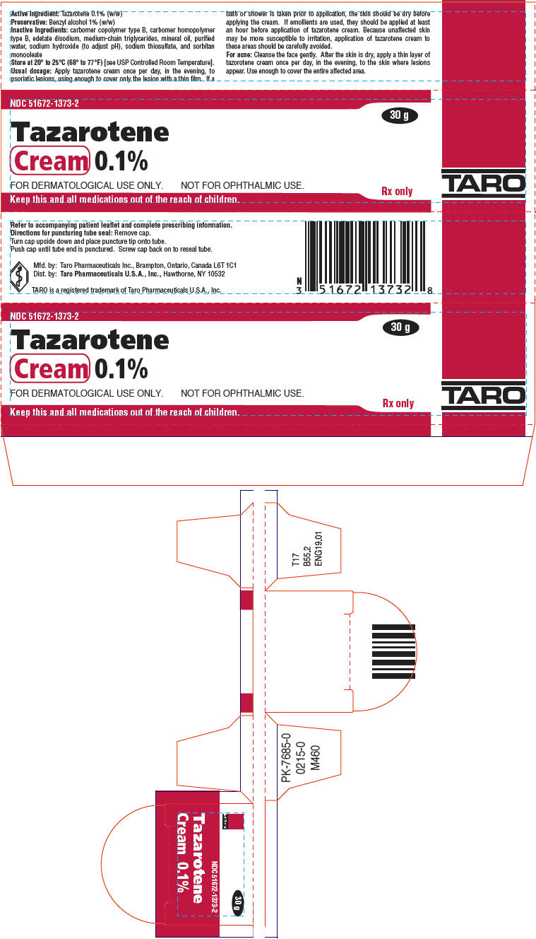 Rx Item-Tazarotene 0.1% 60 GM Cream by Taro Pharma USA gen Tazorac
