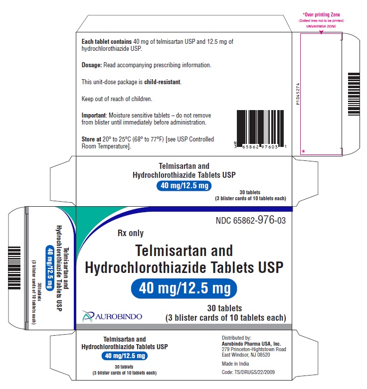 Rx Item-Telmisartan 40-12.5MG 30 Tab by Aurobindo Pharma USA Gen Micardis HCT