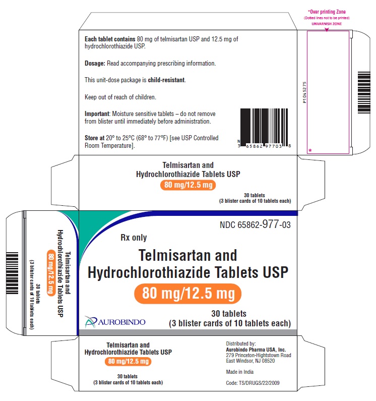 Rx Item-Telmisartan 80-12.5MG 30 Tab by Aurobindo Pharma USA Gen Micardis HCT