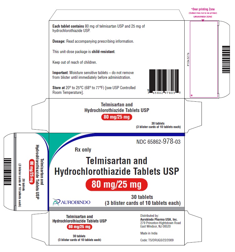 Rx Item-Telmisartan 80-25 MG 30 Tab by Aurobindo Pharma USA Gen Micardis HCT