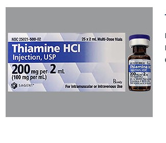 Rx Item-Thiamine Hcl 200MG 25X2 ML Multi Dose Vial by Sagent Pharma USA 