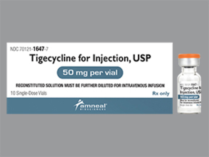 Rx Item-Tigecycline 50MG 10X5 ML Single Dose Vial by Amneal Pharma Gen Tygace 