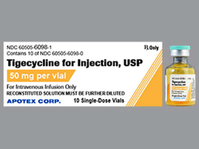 Rx Item-Tigecycline 50MG 10X5 ML Single Dose Vial by Apotex Pharma Gen Tygace 