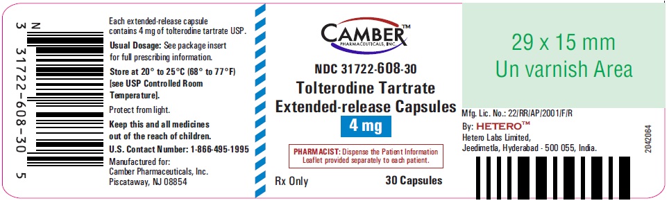 '.Rx Item-Tolterodine 4MG ER 30 Cap by Cam.'