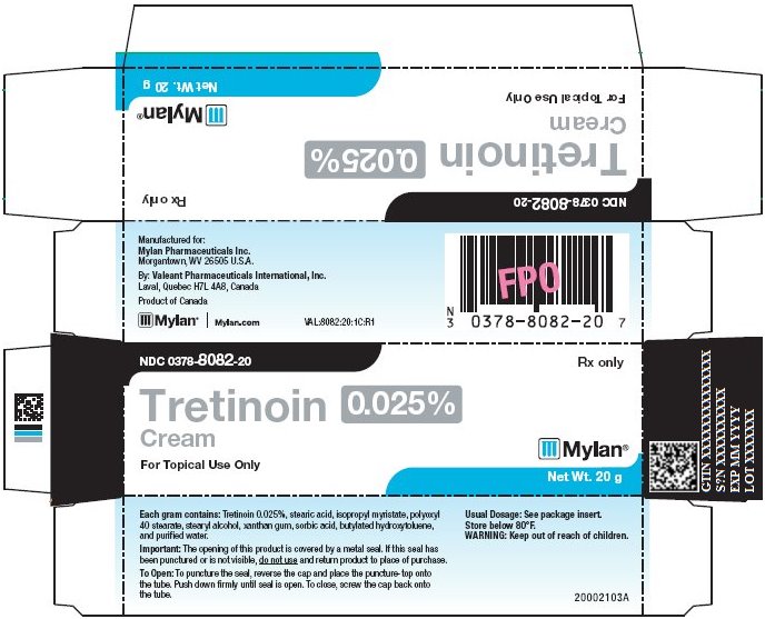 Rx Item-Tretinoin 0.025% 20 GM Cream by Mylan Pharma USA Gen Avita