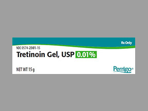 Rx Item-Tretinoin 0.01% 15 GM Gel by Perrigo Pharma USA 