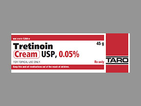 Rx Item-Tretinoin 0.05% 45 GM Cream by Taro Pharma USA gen Retin A