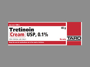 Rx Item-Tretinoin 0.1% 45 GM Cream by Taro Pharma USA Gen Retin A