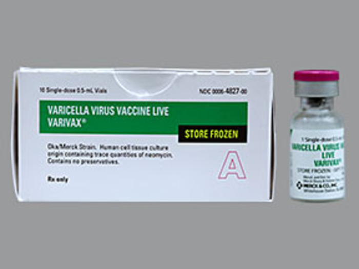 Rx Item-Varivax Ds W/DL 10X0.5 ML Single Dose Vial -KEEP FROZEN by Merck & Co Pharma USA 