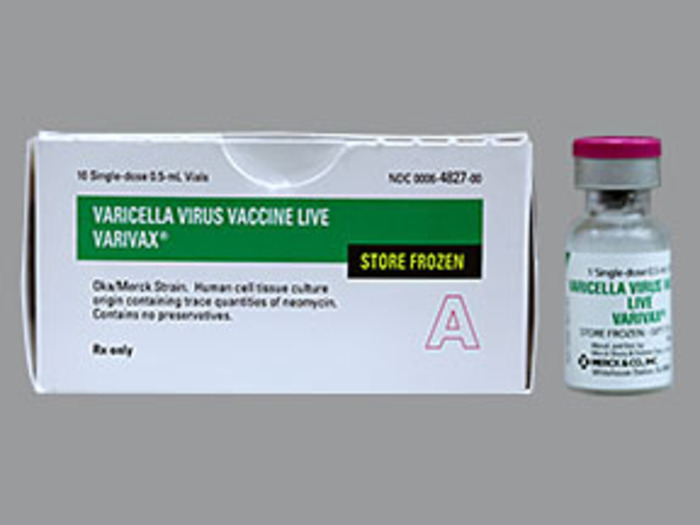 Rx Item-Varivax varicella vaccine live/P W/DL 10X0.5 ML SDV KEEP FROZEN by Merck