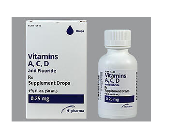 Rx Item-Vitamin A/C/D+FLUO DRPS 0.25MG 50 ML Drops by H2-Pharma USA