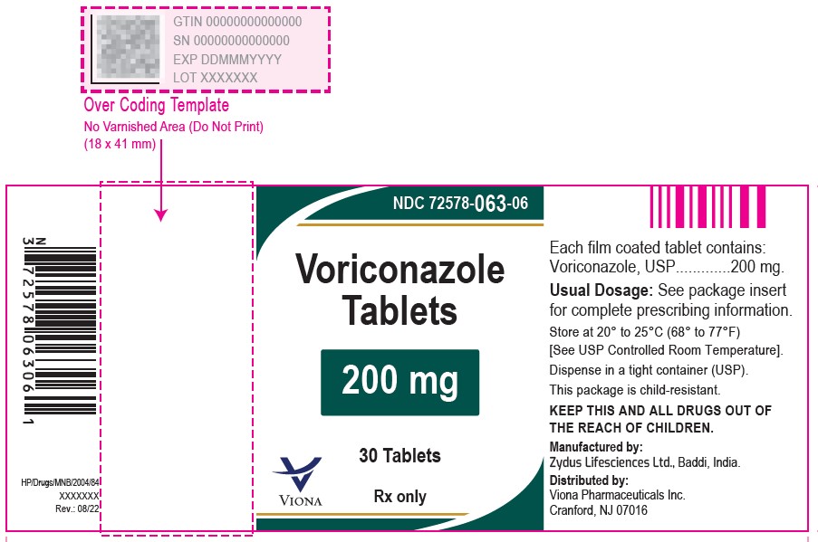 Rx Item-Voriconazole 200MG 30 Tab by Viona Pharma USA Gen Vfend
