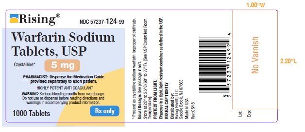 Rx Item-Warfarin Sod 5MG 1000 Tab by Rising Pharma USA Gen Coumadin