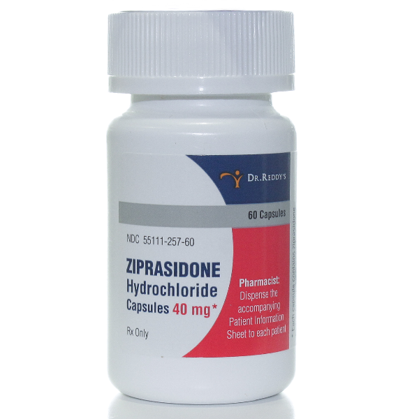 Rx ItemZiprasidone Hcl 40MG 60 CAP Gen Geodon by Dr Reddys Lab USA